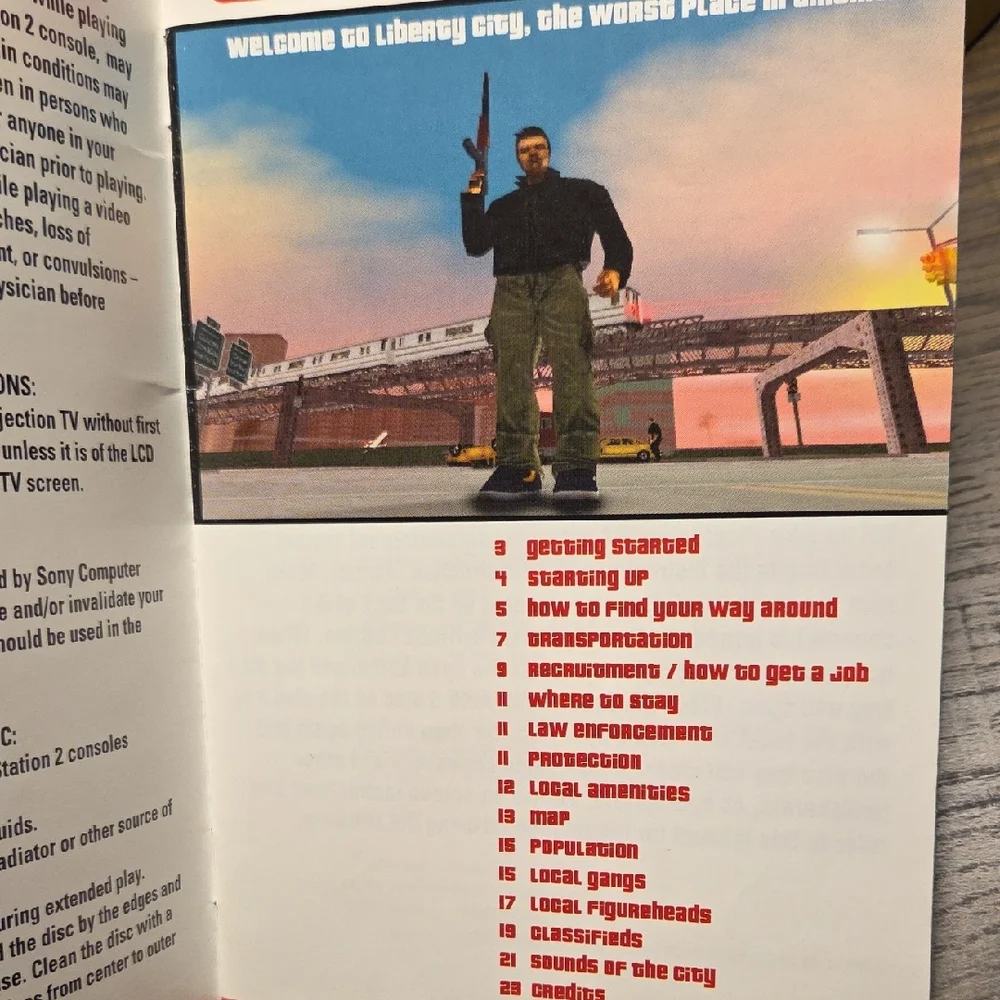 Sony Grand Theft Auto III - Booklet